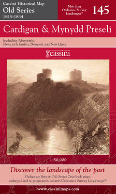 Cardigan and Mynydd Preseli - Cassini Old Series Historical Map No. 145 (Sheet map, folded)