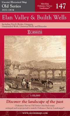 Elan Valley and Builth Wells - Cassini Old Series Historical Map No. 147 (Sheet map, folded)