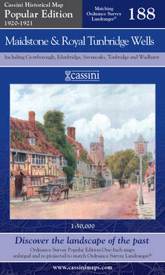 Maidstone and Royal Tunbridge Wells - Cassini Popular Edition Historical Map No. 188 (Sheet map, folded)