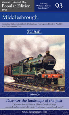 Middlesbrough - Cassini Popular Edition Historical Map No. 93 (Sheet map, folded)