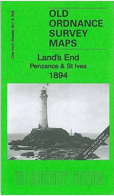 Land's End, Penzance & St Ives 1894: One Inch Sheet 351/358 - Old Ordnance Survey Maps - Inch to the Mile (Sheet map, folded)