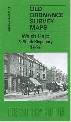 Welsh Harp & South Kingsbury 1936: Middlesex Sheet 11.10b - Old Ordnance Survey Maps of Middlesex (Sheet map, folded)
