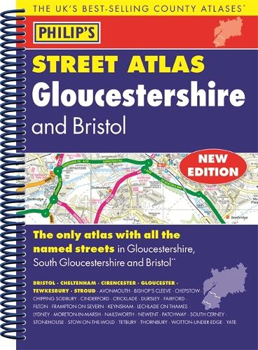 Philip's Street Atlas Gloucestershire and Bristol (Spiral bound)