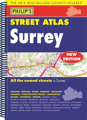 Philip's Street Atlas Surrey - Philip's Street Atlas (Spiral bound)