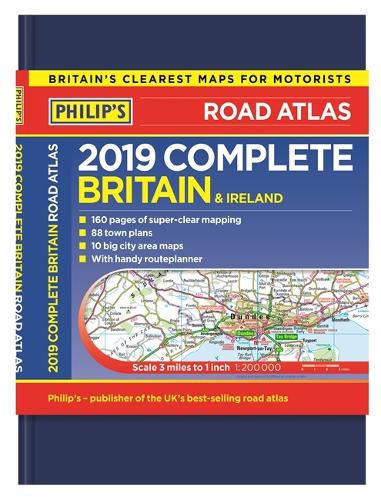 Philip's 2019 Complete Road Atlas Britain and Ireland - De luxe ...