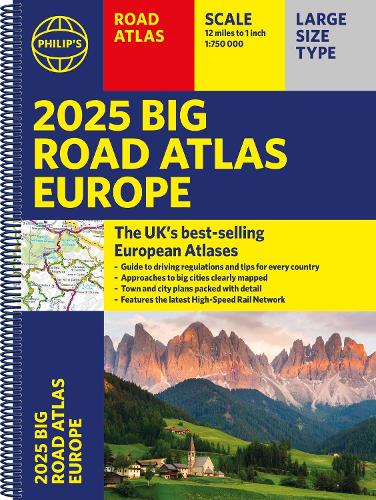 2025 Philip's Big Road Atlas of Europe by Philip's Maps | Waterstones