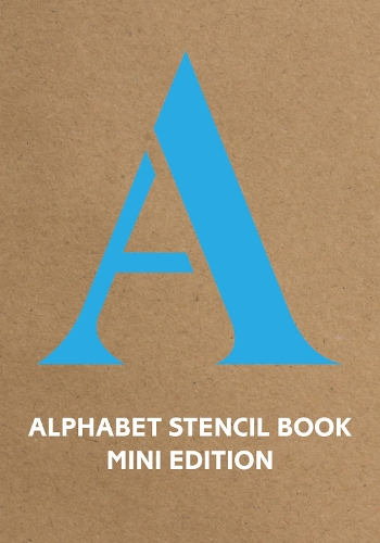Alphabet Stencil Book mini edition (blue) (Paperback)