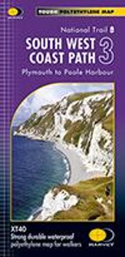South West Coast Path 3 XT40: Plymouth to Poole Harbour (Sheet map, folded)