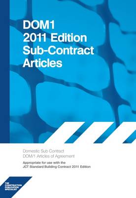 DOM1 2011 Edition Subcontract Articles (Paperback)