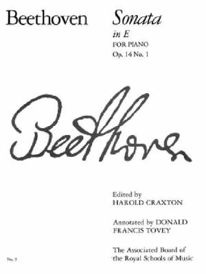 Piano Sonata in E, Op. 14 No. 1: No. 9 - Signature S. (Paperback)