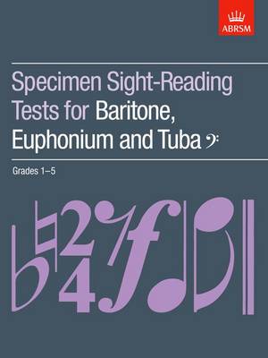 Specimen Sight-Reading Tests for Baritone, Euphonium and Tuba (Bass clef), Grades 1-5 - ABRSM Sight-reading (Sheet music)