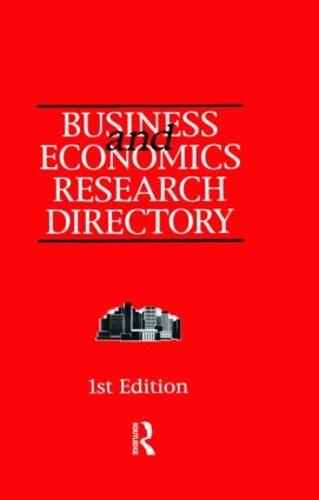 Business and Economics Research Directory (Hardback)