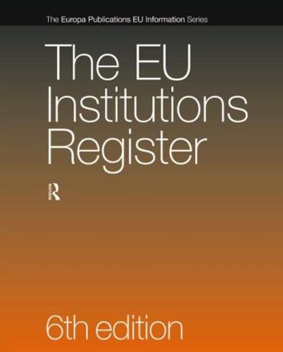 The EU Institutions Register (Hardback)