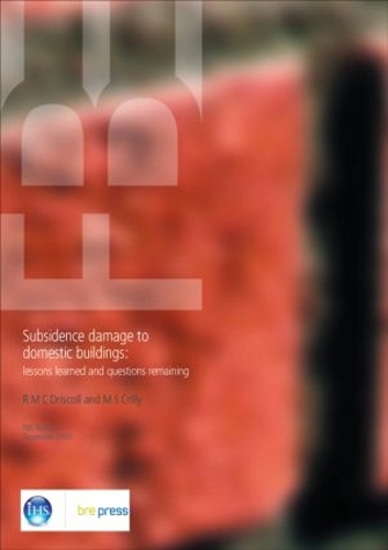 Subsidence Damage to Domestic Buildings: Lessons Learned and Questions Remaining (FB 1) (Paperback)