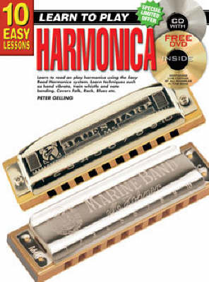 10 Easy Lessons Harmonica Bk/CD: Harmonica Bk/CD/DVD (Paperback)