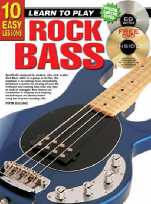 10 Easy Lessons Rock Bass Bk/CD: Rock Bass Bk/CD/DVD (Paperback)