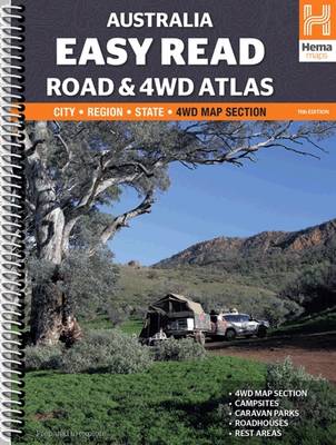 Australia Easy Read Road and 4WD atlas A3 2015: HEMA.A.041SP (Spiral bound)