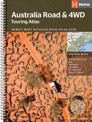 Australia Road and 4WD touring atlas A4 2018 (Spiral bound)
