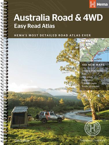 Australia Easy Read Road and 4WD atlas A3 2018 (Spiral bound)