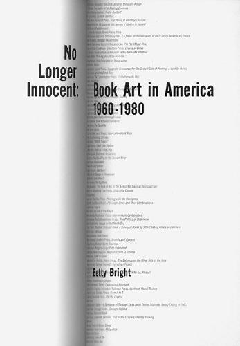No Longer Innocent: Book Art in America 1960-1980 (Paperback)