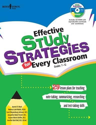 Effective Study Strategies for Every Classroom: 29 Lesson Plans for Teaching, Note-Taking, Summarizing, Researching and Test Taking Skills (Paperback)
