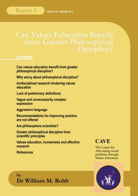 Can Values Education Benefit from Greater Philosophical Discipline? (Paperback)