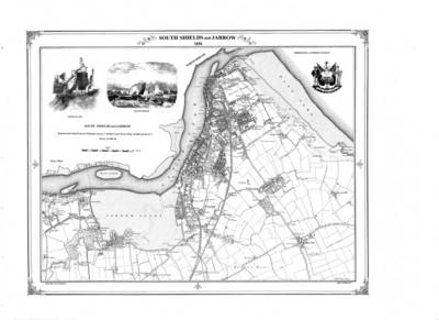 South Shields 1856 Map - Heritage Cartography Victorian Town Map Series (Sheet map, folded)