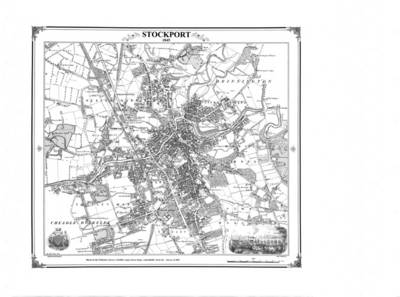 Stockport 1845 Map - Heritage Cartography Victorian Town Map Series (Sheet map, folded)