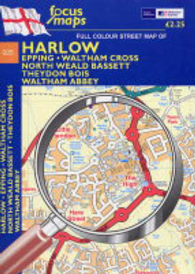 Full Colour Street Map of Harlow: Epping - Waltham Cross - North Weald Bassett Theydon Bois - Waltham Abbey (Sheet map, folded)