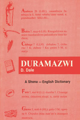 Duramazwi: A Shona-English Dictionary (Paperback)