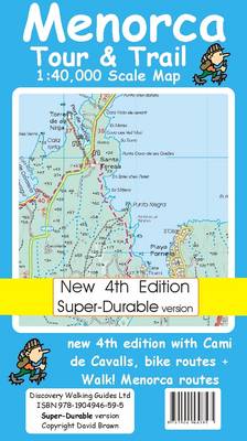 Menorca Tour and Trail Map Super-durable Version by David Brawn ...