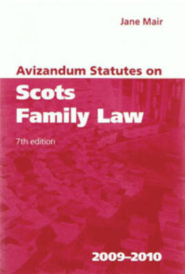 Avizandum Statutes on Scots Family Law (Paperback)