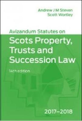 Avizandum Statutes on the Scots Law of Property, Trusts & Succession (Paperback)