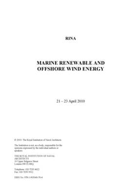 Marine Renewable & Offshore Wind Energy 2010 (Paperback)