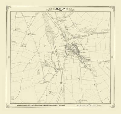 Alston 1859 Map - Heritage Cartography Victorian Town Map Series (Sheet map, folded)
