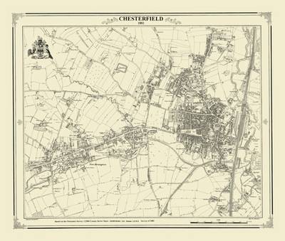 Chesterfield 1881 Map - Heritage Cartography Victorian Town Map Series No. 106 (Sheet map, folded)