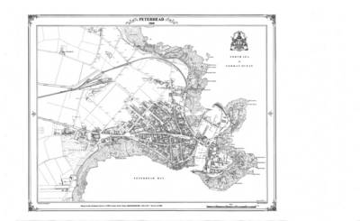 Peterhead 1868 Coloured Map - Heritage Cartography Victorian Town Map Series No. 129 (Sheet map, flat)