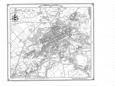Ashton-under-Lyne 1849 - Heritage Cartography Victorian Town Map Series No. 137 (Sheet map, folded)