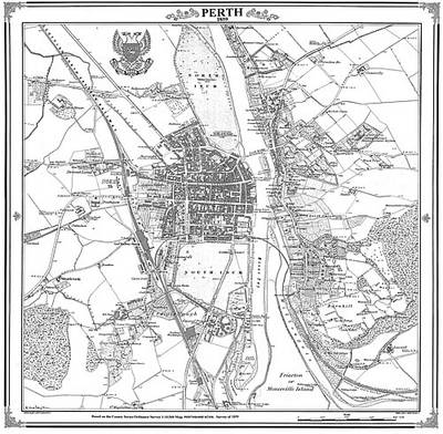 Map of Perth 1859 - Heritage Cartography Victorian Town Map Series No. 164 (Sheet map, folded)