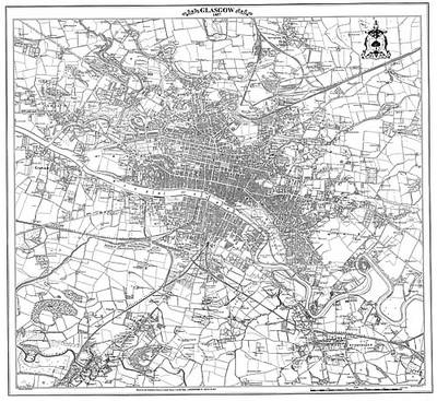 Glasgow 1857 Map - Heritage Cartography Victorian Town Map Series No. 174 (Sheet map)