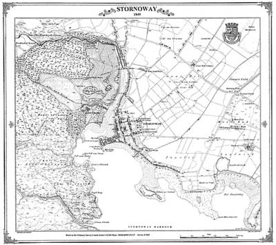 Stornoway 1849 Map - Heritage Cartography Victorian Town Map Series 188 (Sheet map, rolled)