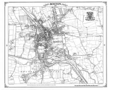 Boston 1886 - Heritage Cartography Victorian Town Map Series 196 (Sheet map, folded)