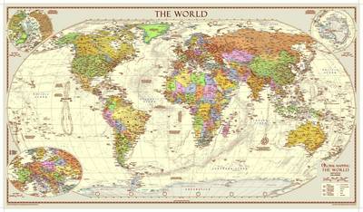 Antique Style World Map: Medium 1:40,000 (Sheet map, flat)