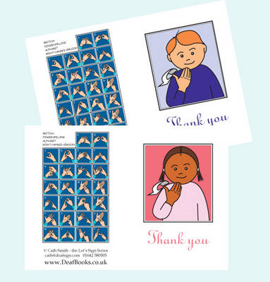 Let's Sign BSL Thank You Cards Small - Let's Sign
