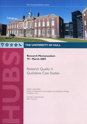 Research Quality in Qualitative Case Studies - Research Memorandum No. 79 (Paperback)