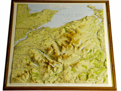Snowdonia North Raised Relief Map: Light Wood Frame - Raised Relief Maps Series (Sheet map)