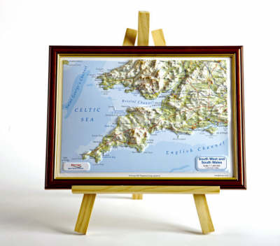 South West England Raised Relief Map: Unframed - Raised Relief Maps Series (Sheet map)
