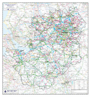 Cheshire and Greater Manchester County Planning Map (Sheet map, rolled)
