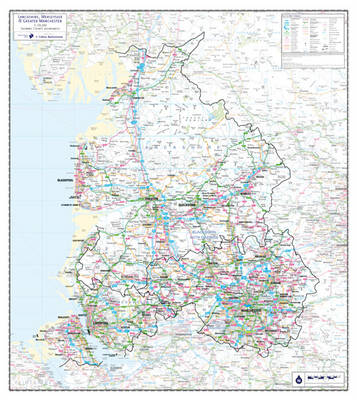 Lancashire and Greater Manchester and Merseyside County Planning Map (Sheet map, rolled)