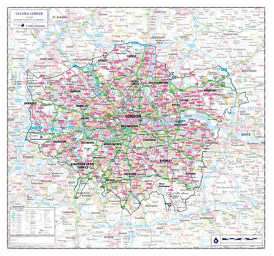 Greater London County Planning Map (Sheet map, rolled)